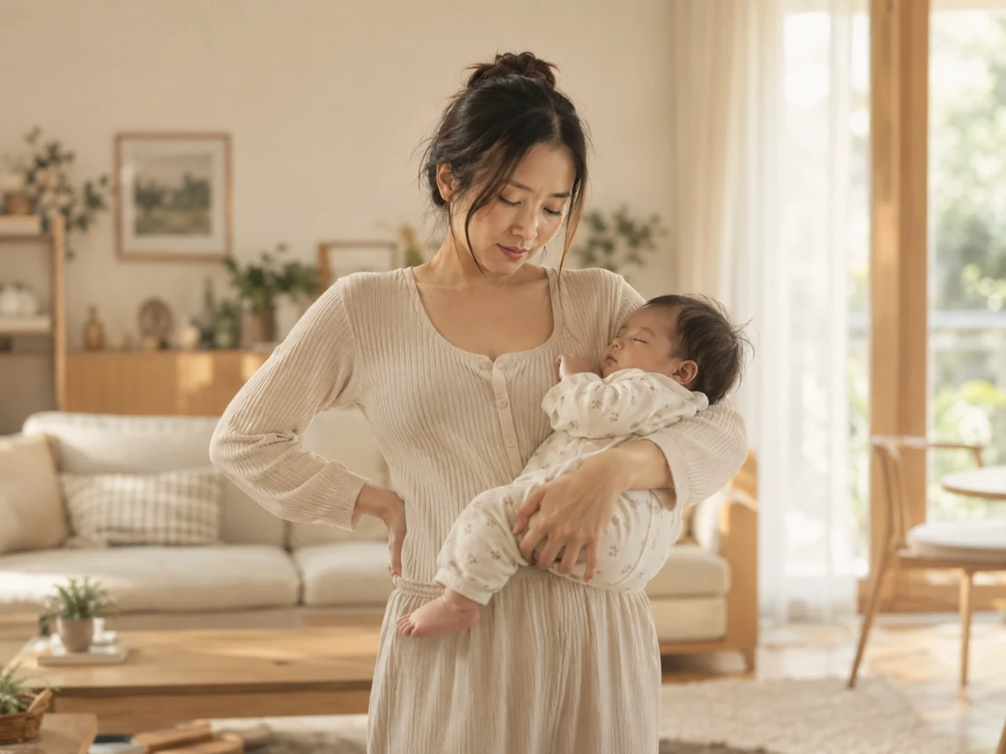 아기를 안은 엄마